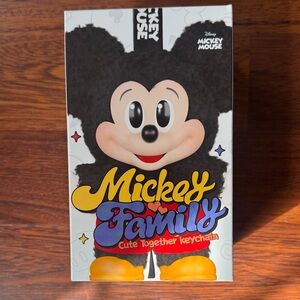 Disney Mickey Family Cute Together Keychain - Black